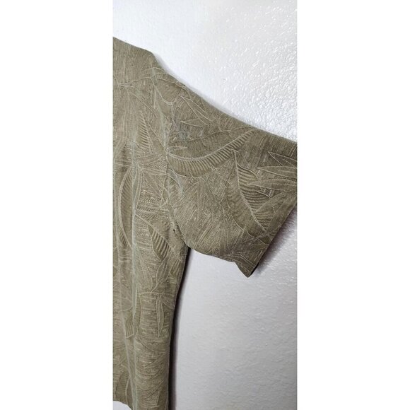 Island Shores 100% Silk Men's brown Tropical Button down. Size XL - Picture 10 of 10